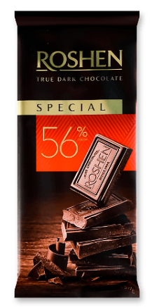 Шоколад Roshen Special чорний 56% 85 г